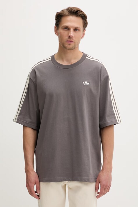 adidas Originals T-shirt oversize męski bawełniany szary KE1591