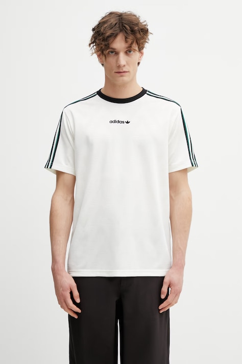 adidas Originals tricou culoarea bej, cu imprimeu, KE2139