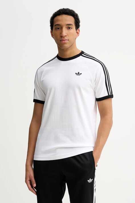 adidas Originals t-shirt bawełniany męski kolor biały z aplikacją KE3537