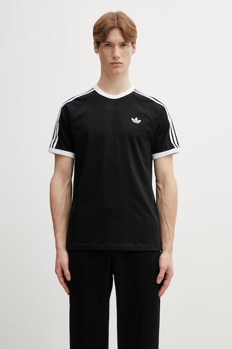 adidas Originals t-shirt bawełniany męski kolor czarny z aplikacją KE3538