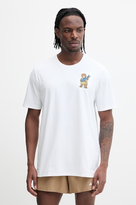 adidas TERREX t-shirt sportowy męski kolor biały z aplikacją KE3710