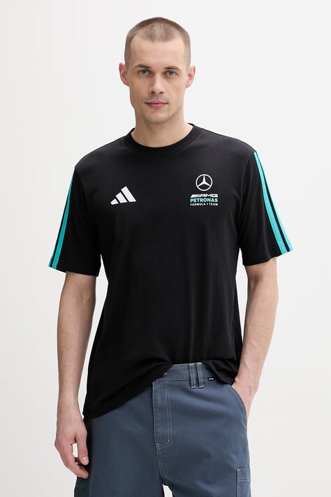 adidas t-shirt męski bawełniany x Mercedes czarny KE8161