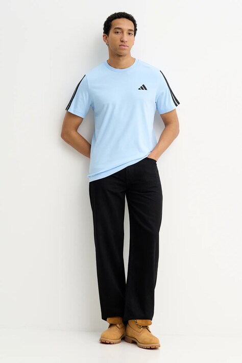 Бавовняна футболка adidas — SS26-TSM0JK, блакитний — фото 2
