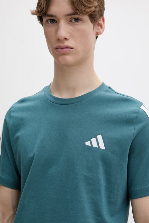 Бавовняна футболка adidas — SS26-TSM0JM, бірюзовий — фото 4