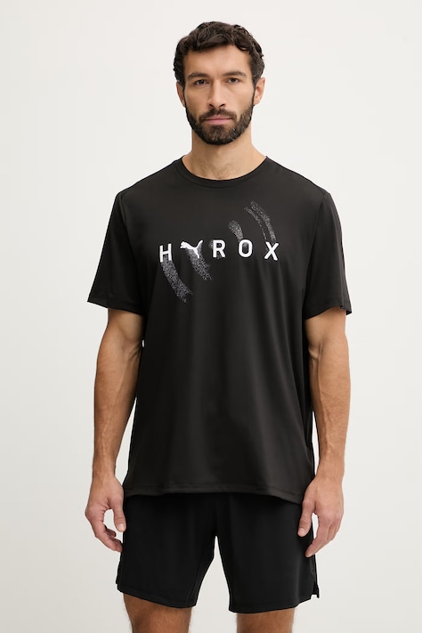 Puma t-shirt Cloudspun HYROX męski kolor czarny z nadrukiem 528517