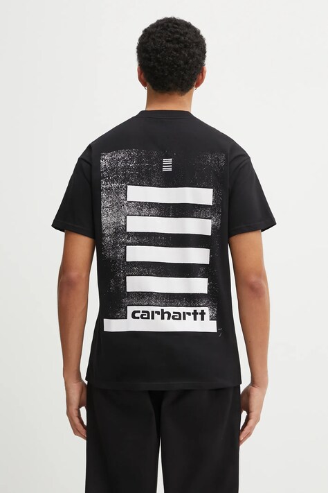 Carhartt WIP t-shirt bawełniany SS Archive Lines T-Shirt męski kolor czarny z nadrukiem I036003.89XX