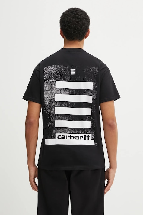 Carhartt WIP t-shirt bawełniany SS Archive Lines T-Shirt męski kolor czarny z nadrukiem I036003.89XX