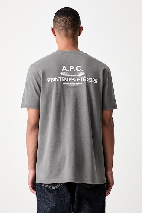 A.P.C. T-shirt bawełniany męski czarny COHBS.M26465
