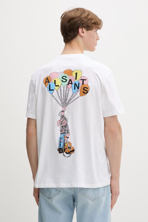 AllSaints T-shirt bawełniany beżowy