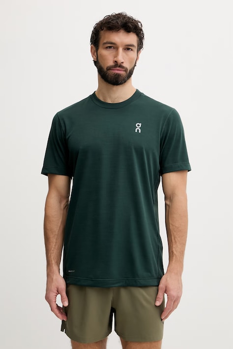 On t-shirt treningowy męski zielony 1MG10284407