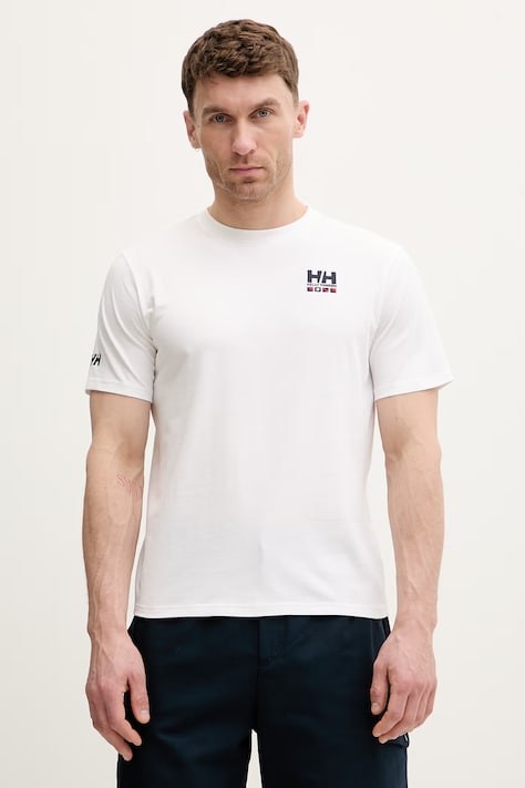 Helly Hansen t-shirt męski bawełniany SHORELINE biały 54601