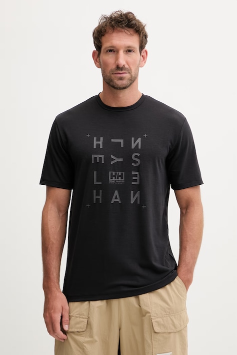 Helly Hansen t-shirt męski SKOG RECYCLED GRAPHIC czarny 63082
