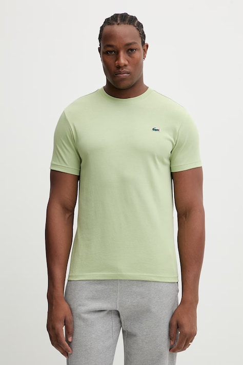 Lacoste t-shirt męski kolor zielony z nadrukiem TH0003