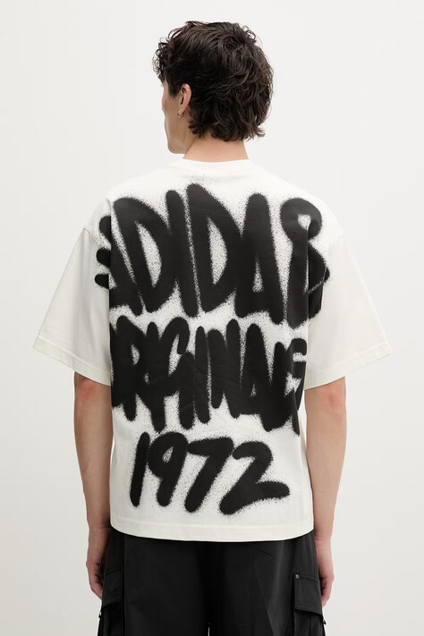 adidas Originals t-shirt męski bawełniany Airbrush beżowy KW8008