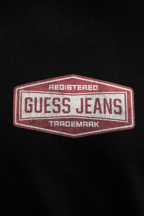 Бавовняна футболка Guess Jeans — SS26-TSM0O1, чорний — фото 5