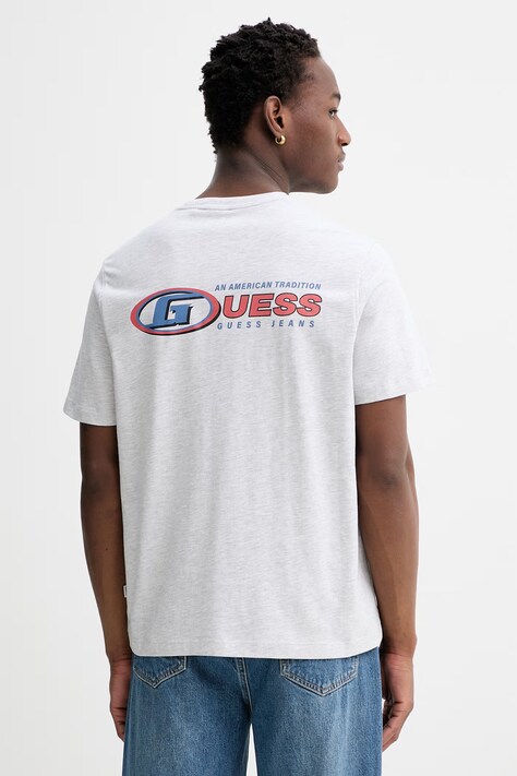 Guess Jeans t-shirt męski kolor szary z nadrukiem M6RI43 K8FQ4