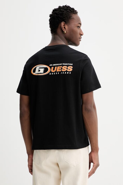 Guess Jeans t-shirt męski kolor czarny z nadrukiem M6RI43 K8FQ4