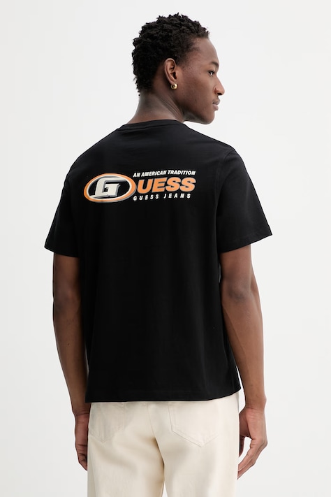 Guess Jeans t-shirt męski kolor czarny z nadrukiem M6RI43 K8FQ4