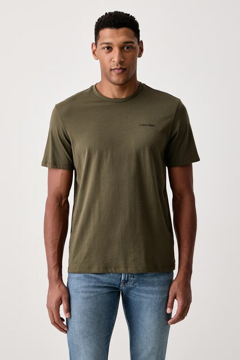 Calvin Klein T-shirt męski bawełniany zielony LV04LC255G