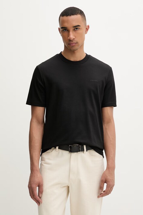 Calvin Klein majica za muškarce s pamukom crna LV04LF209G