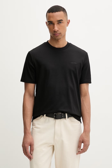 Calvin Klein majica za muškarce s pamukom crna LV04LF209G