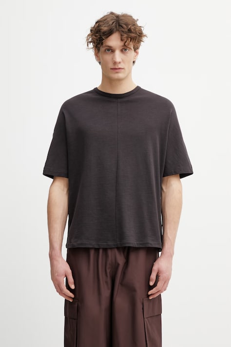 Puma Puma x J.L-A.L t-shirt basic męski bawełniany brązowy 636221