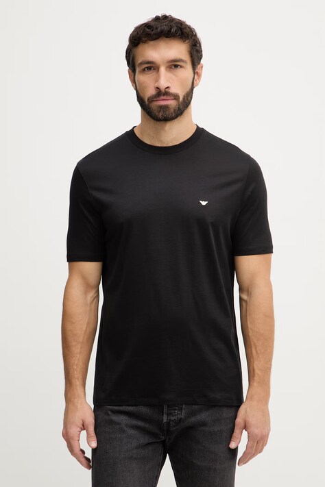 Emporio Armani t-shirt męski kolor czarny gładki EM004592 AF13747