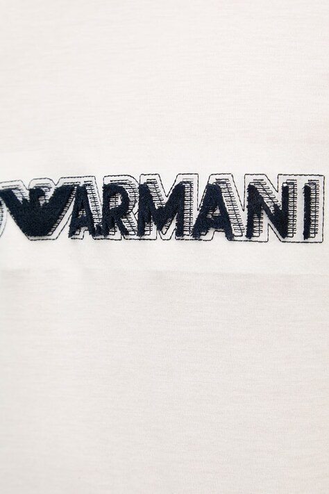 Emporio Armani футболка чоловіча з ліоцелем — SS26-TSM0P7, бежевий — фото 5