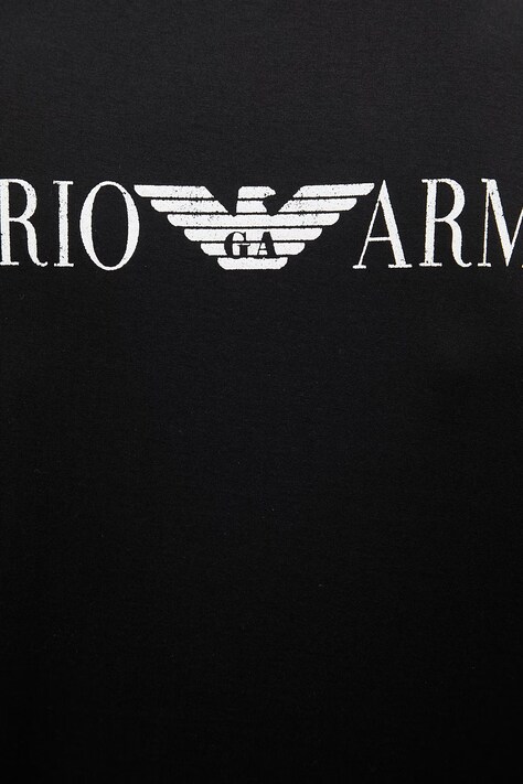 Бавовняна футболка Emporio Armani — SS26-TSM0PC, чорний — фото 5