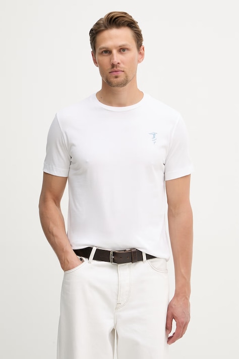 Trussardi t-shirt da uomo in cotone bianco G0568000127N