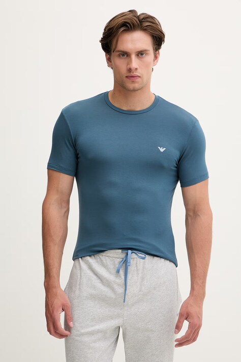 Emporio Armani Underwear T-shirt basic męski z wiskozą 2-pack granatowy EM001849 AF18893
