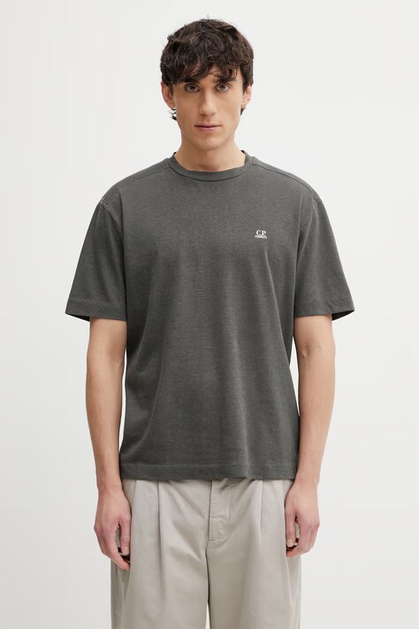 C.P. Company t-shirt męski bawełniany szary 20CMTS192A110643P