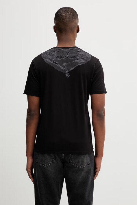 C.P. Company t-shirt bawełniany męski kolor czarny z nadrukiem RCCMTS725A005100W
