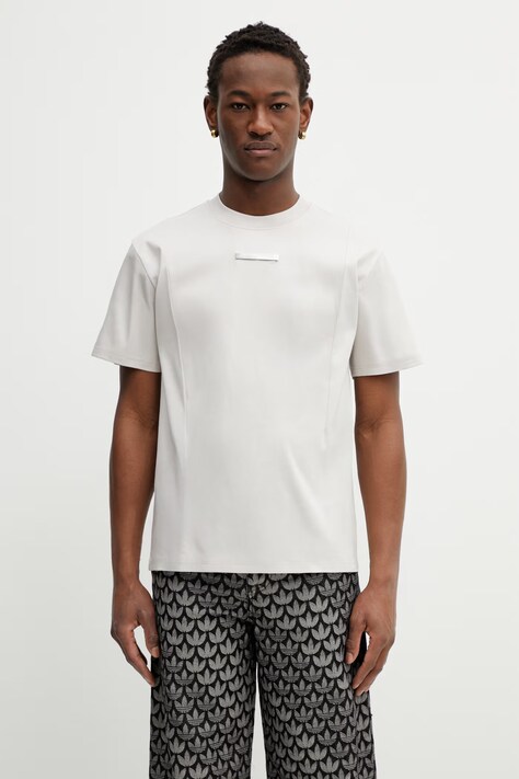 Heliot Emil t-shirt bawełniany męski kolor szary gładki SS26PRE_M_09_139_LGY06