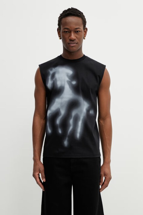 Heliot Emil t-shirt bawełniany kolor czarny SS26PRE_M_09_161_BLK01