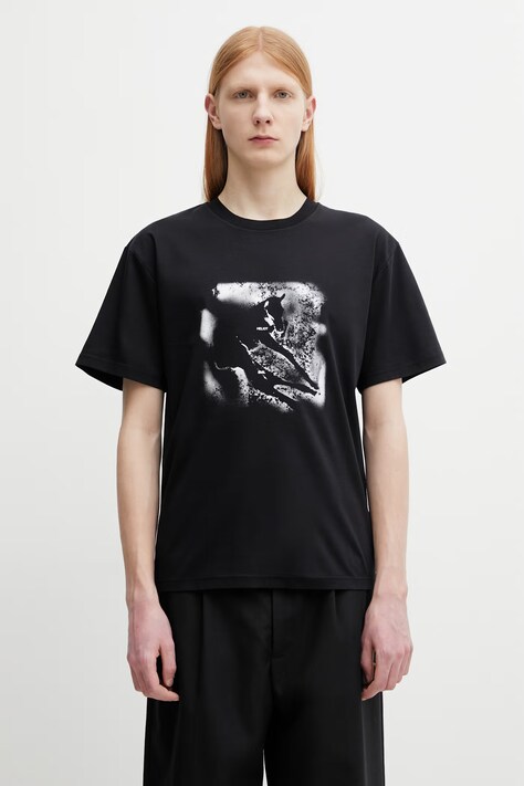 HELIOT EMIL t-shirt bawełniany męski czarny SS26_M_09_170_BLK01