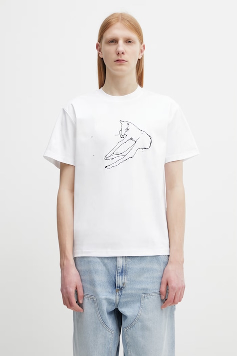 HELIOT EMIL tričko pánské bavlněné bílé SS26_M_09_169_WHT02