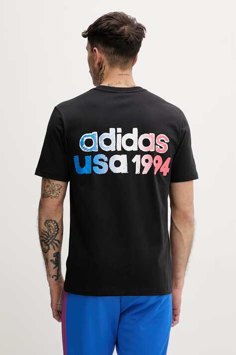 adidas Originals T-shirt damski bawełniany USA 94 czarny KD3818