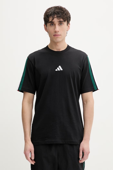 Adidas t-shirt męski bawełniany czarny KE5604