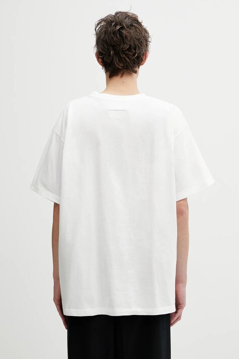 MM6 Maison Margiela t-shirt bawełniany męski kolor biały z nadrukiem SH0GC0068.M20050