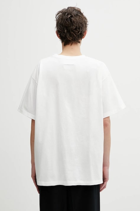 MM6 Maison Margiela t-shirt bawełniany męski kolor biały z nadrukiem SH0GC0068.M20050