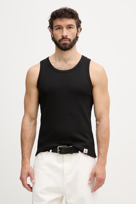 Calvin Klein Jeans top muški s pamukom crni LV04RF272G