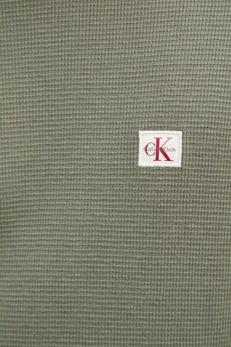 Calvin Klein Jeans t-shirt męski z bawełną zielony LV04RD008G