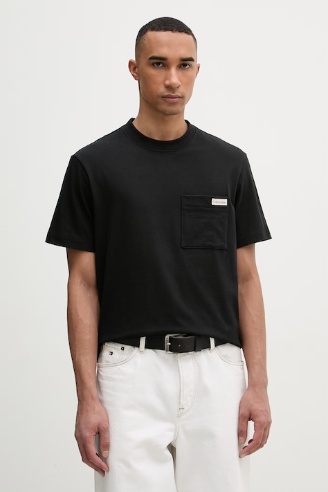 Calvin Klein Jeans t-shirt męski bawełniany czarny LV04RF280G