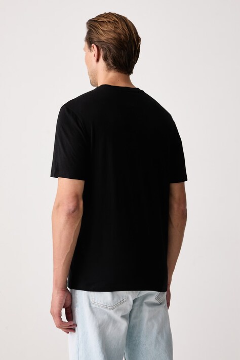 United Colors of Benetton T-shirt męski bawełniany czarny 39VFU1096
