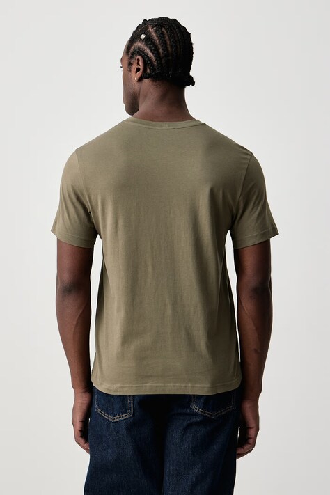 United Colors of Benetton T-shirt męski bawełniany zielony 3H3WU10BJ
