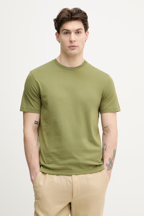 United Colors of Benetton тениска мъжка памучна зелена 3H3WU10BJ