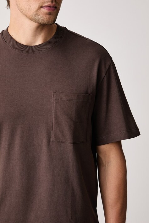 United Colors of Benetton T-shirt męski bawełniany brązowy 3MI5U10BO