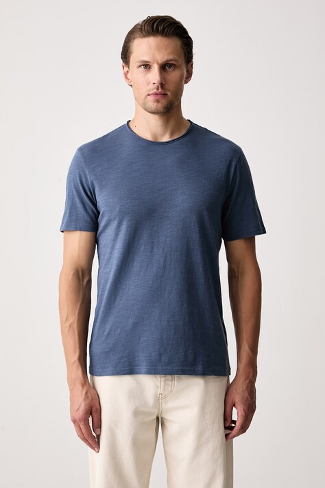 United Colors of Benetton T-shirt męski bawełniany fioletowy 3N78U10C2