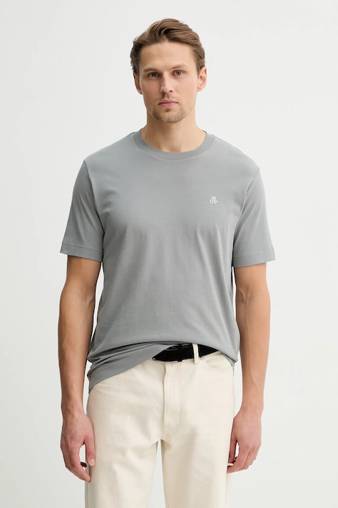 Marc O'Polo t-shirt bawełniany męski kolor szary gładki 5000012685